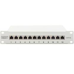Digitus DN-91612S-EA-G 12 portů síťový patch panel 254 mm (10) CAT 6A 1 U vícebarevná osazený