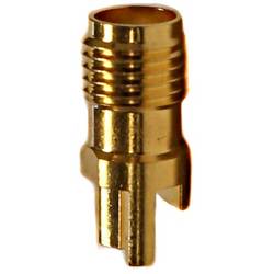 Mueller Electric BU-1420761891 adaptérový konektor, SMA zásuvka - deska tištěných spojů, mosaz