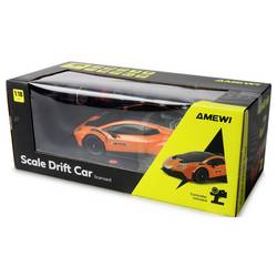 Amewi Lamborghini Huracan STO Drift Car oranžová komutátorový 1:18 RC model auta elektrický drift 4WD (4x4) RtR 2,4 GHz vč. akumulátorů a kabelu k nabíjení,