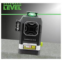 Laserliner PowerPlane-Laser 3G Multi-18V Trojrozměrný laser Zelený laser, Vč. boxu, bez akumulátoru, samonivelační dosah (max.): 60 m