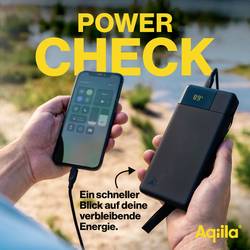 Aqiila B20+B powerbanka Li-Pol, 20000 mAh, USB-A, USB-C®, černá