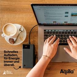Aqiila B20+B powerbanka Li-Pol, 20000 mAh, USB-A, USB-C®, černá