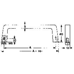 Mentor 268.2 rukojeť hliník (d x š x v) 102 x 8 x 40 mm 1 ks