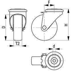 Blickle 951174 LKFG-TPA 126G-11-FI Plastové otočné pojezdové kolečko Ø kola: 125 mm nosnost (max.): 110 kg 1 ks