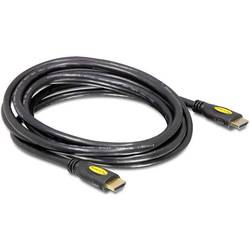 Delock HDMI kabel Zástrčka HDMI-A, Zástrčka HDMI-A 5.00 m černá 82455 4K UHD, pozlacené kontakty HDMI kabel