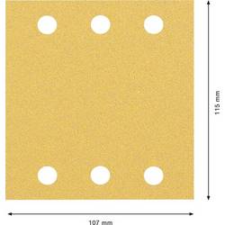 Bosch Accessories 2608901656 Brusný papír pro oscilační brusku Zrnitost 80 (d x š) 107 mm x 115 mm 50 ks