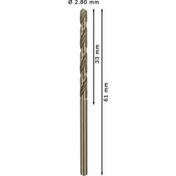 Bosch Accessories 2608588088 kovový spirálový vrták 2.8 mm 10 ks