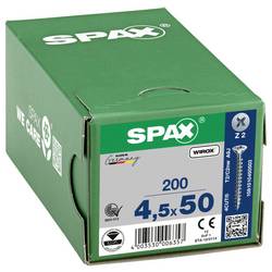 SPAX 1081010450503 šroub ze zápustnou hlavou 4.5 mm 50 mm křížová drážka Pozidriv ocel galvanizováno zinkem 200 ks