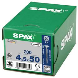 SPAX 1081010450503 šroub ze zápustnou hlavou 4.5 mm 50 mm křížová drážka Pozidriv ocel galvanizováno zinkem 200 ks