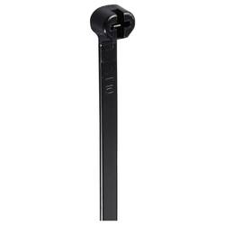 TRU COMPONENTS TC-12814200, stahovací pásky, 7 mm, 370 mm, černá, s kovovým jazýčkem, Stabilní vůči UV záření, 100 ks