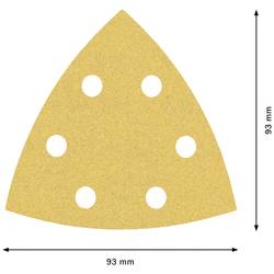 Bosch Accessories EXPERT C470 2608900929 brusný papír pro delta brusky s otvory Zrnitost 100 (d x š) 93 mm x 93 mm 50 ks