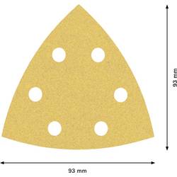 Bosch Accessories EXPERT C470 2608900929 brusný papír pro delta brusky s otvory Zrnitost 100 (d x š) 93 mm x 93 mm 50 ks