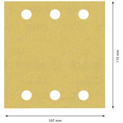 Bosch Accessories EXPERT C470 2608900894 brusný papír s otvory Zrnitost 180 (d x š) 115 mm x 107 mm 10 ks