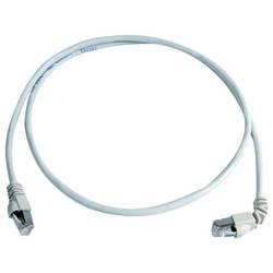 Telegärtner 100008286 RJ45 síťové kabely, propojovací kabely CAT 6A S/FTP 1.5 m šedá samozhášecí, S průchodkou chránící proti zlomení 1 ks
