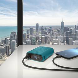RealPower REALPOWER PB-10000 C powerbanka 10000 mAh, Dodávka energie, USB-C® (s napájením), tmavě modrá, Indikátor stavu