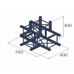 Alutruss DECOLOCK DQ4-PAT42 4bodová rampa rohové vázání na 4 směry 90 °