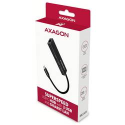 AXAGON HMC-GL3A USB Hub 4 porty USB-A, RJ45 5 GBit/s