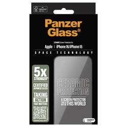 PanzerGlass Ceramic ochranné sklo na displej smartphonu Apple iPhone 15, iPhone 16 1 ks Chránící proti otiskům prstů, odolné vůči poškrábání 2853