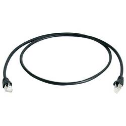 Telegärtner 100009135 RJ45 síťové kabely, propojovací kabely CAT 6A S/FTP 20.0 m černá samozhášecí, S průchodkou chránící proti zlomení 1 ks