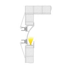 Deko Light 975496 EL-02-12 Sádrokartonový profil hliník (š x v x h) 25.50 x 75 x 3000 mm 3 m