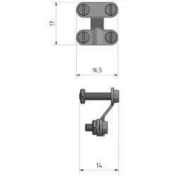 B + B Thermo-Technik 0241 0004 Odlehčení od tahu pro miniaturní konektory kov Množství: 1 ks