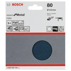 Bosch Accessories 2608608Y06 2608608Y06 brusný list Zrnitost 80 (Ø) 115 mm 5 ks