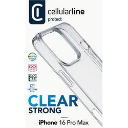Cellularline Clear Strong Case zadní kryt na mobil Apple iPhone 16 Pro Max transparentní 1552552 CLEARDUOIPH16PRMT