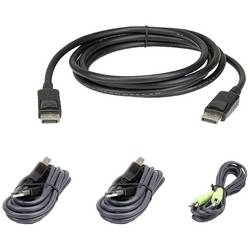 ATEN KVM kabel [3x zástrčka DisplayPort - 3x zástrčka DisplayPort] 1.80 m černá