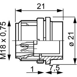 Amphenol T 3377 000 kulatý faston, 1 ks