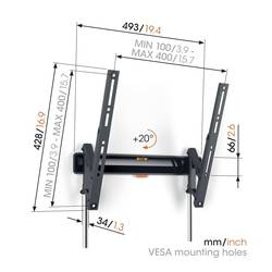 Vogels TVM 3415 TV držák na zeď 81,3 cm (32) - 165,1 cm (65) naklápěcí