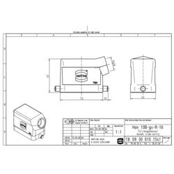 pouzdro Han® 10B-gs-R-16 09300101541 HARTING 1 ks