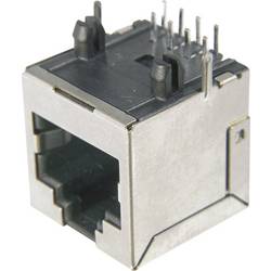 ASSMANN WSW AMJ-188-00101-CAT6, RJ45 konektor, zásuvka, vestavná horizontální, počet pólů: 8P8C, stříbrná, 1 ks