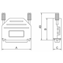 encitech DPPK09-FMB-K 6353-0144-01 Pólů: 9 polyamid 180 ° modrá 1 ks