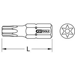 KS Tools 910.2342 9102342 bit Torx TB 10 Ušlechtilá ocel V2A nerezové C 6.3 5 ks