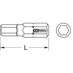 KS Tools 918.3403 bit inbus speciální ocel niklováno C 6.3 1 ks