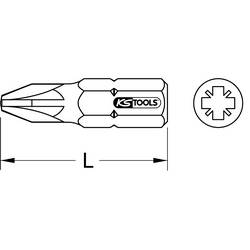 KS Tools 930.3020 9303020 křížový bit PZ 1 ocel niklováno 1 ks
