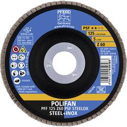 PFERD TOOLS 67666125 Z Psf Steelox vějířovitý brusný kotouč Průměr 125 mm Ø otvoru 22.23 mm Zrnitost 60 10 ks
