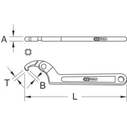 KS Tools 5171304 517.1304 hákový klíč Délka klíče (cm) (jen pro nadpis) 50 - 120 mm Délka klíče (palce) (jen pro nadpis) 2 - 4 3/4