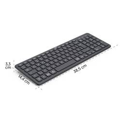 Hama WK-300 Bluetooth® klávesnice německá, QWERTZ černá tlačítka multimédií
