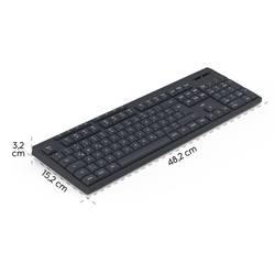 Hama WK-200 bezdrátový klávesnice německá, QWERTZ černá tlačítka multimédií
