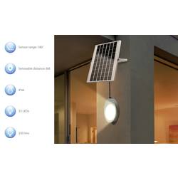 Sygonix SY-5596934 venkovní solární nástěnné osvětlení s PIR senzorem LED 10 W šedá