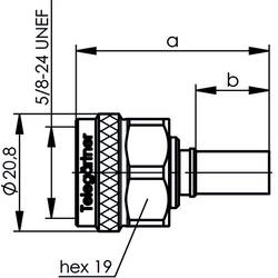 Telegärtner J01020A0127 100023916 N konektor zástrčka, rovná 50 Ω 1 ks