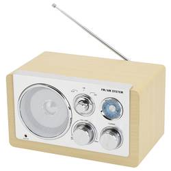 Denver TR-63LW 111101000720 stolní rádio, AM, FM, AUX, dřevo (světlé)