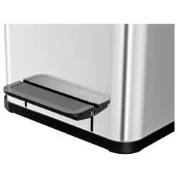 Hailo Öko duo plus M 6222000 odpadkový koš, 18 l, nerezová ocel, (d x š x v) 320 x 320 x 430 mm, nerezová ocel, otevírání pedálem, 1 ks
