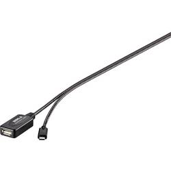 Renkforce USB kabel USB 2.0 USB-C ® zástrčka, USB-A zásuvka 10.00 m černá Aktivní se zesílením signálu, pozlacené kontakty RF-5067256