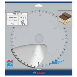 Bosch Accessories Optiline Wood 2608641202 tvrdokovový pilový kotouč 260 x 30 x 3.2 mm Počet zubů (na palec): 48 1 ks
