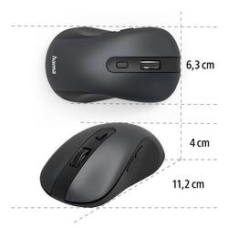 Hama optická myš, přenos Bluetooth®, bezdrátový, 6 tlačítko, 2400 dpi, černá