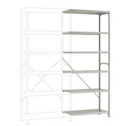 Manuflex RB1191 přístavný modul regálu oddělení , (š x v x h) 97 x 2.5 x 40 cm, ocel, kovová podlaha, pozinkovaná