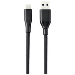 Renkforce USB kabel USB 3.2 Gen1 USB-A zástrčka, USB-C ® zástrčka 1.00 m černá PVC plášť, flexibilní provedení RF-4995172