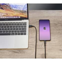 Renkforce USB kabel USB 3.2 Gen1 USB-A zástrčka, USB-C ® zástrčka 1.00 m černá PVC plášť, flexibilní provedení RF-4995172